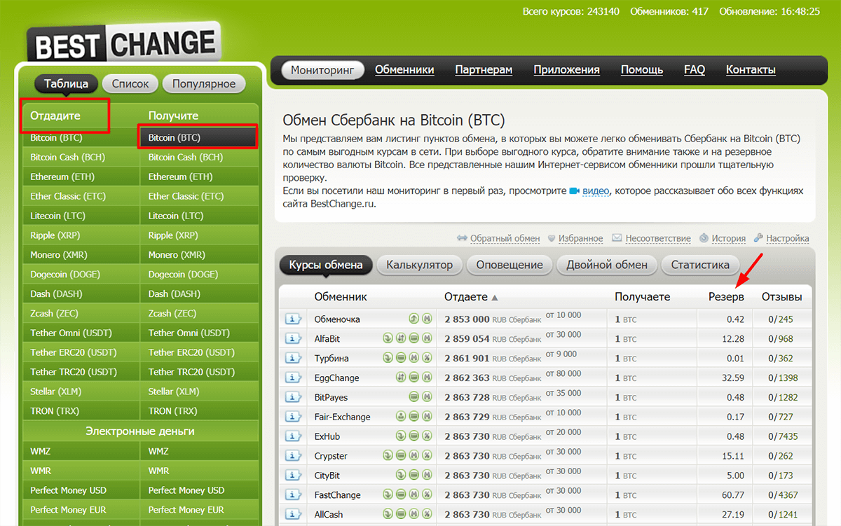 покупка биткоина через бестченж