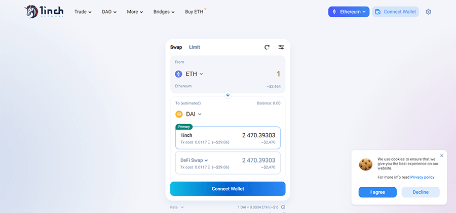 Биржа 1inch Exchange