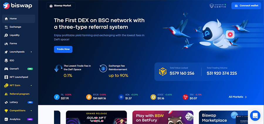 Биржа BISWAP