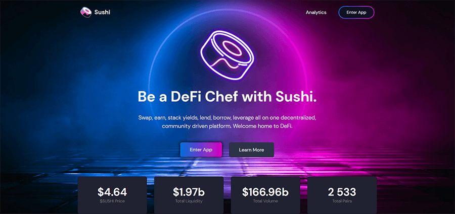 Биржа SUSHISWAP