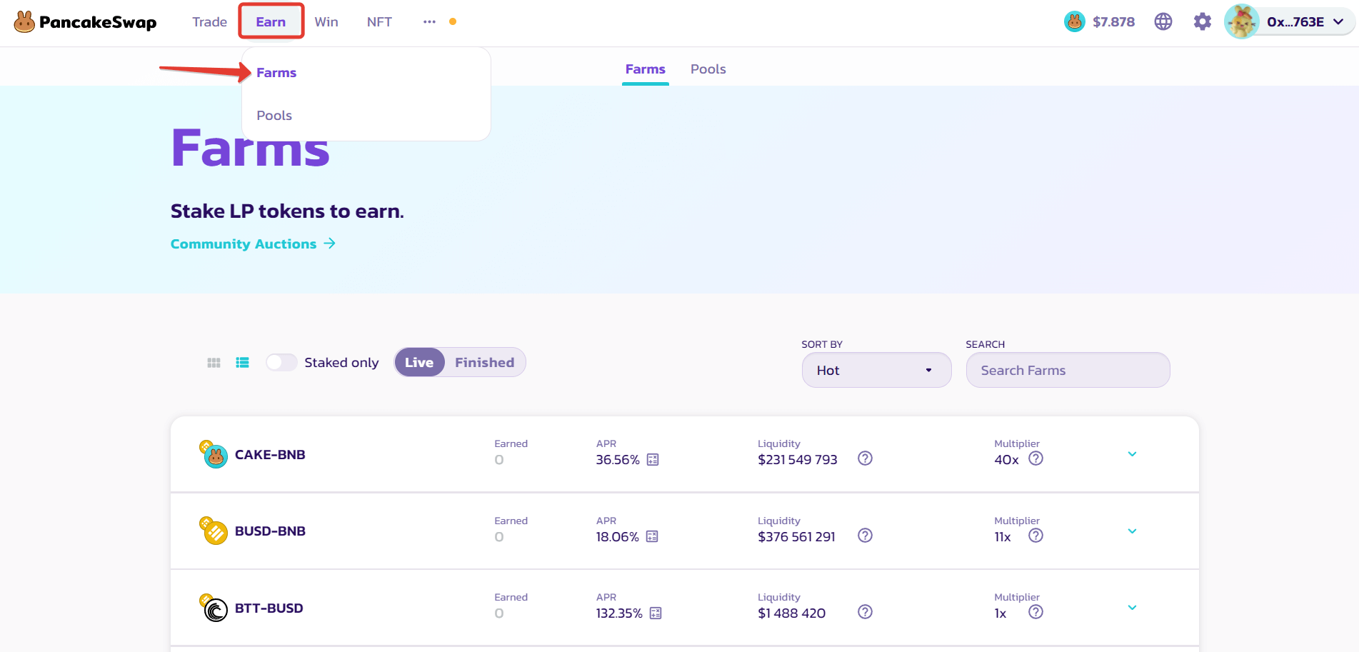 фарминг на PancakeSwap инструкция