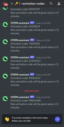 Discord-сервере STEPN