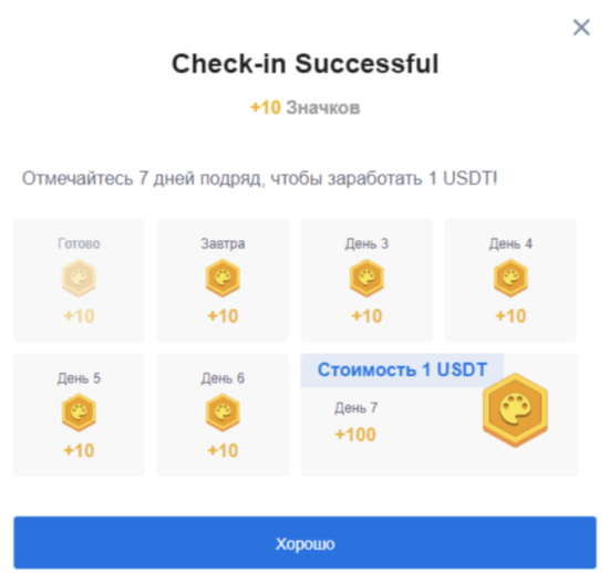 недельный бонус на бирже Хуоби