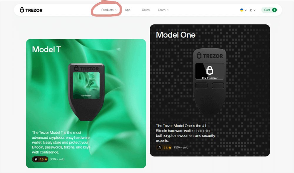 как купить кошелек Trezor